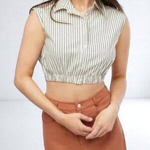 WeWoreWhat Sleevless Popover Shirt Size Small